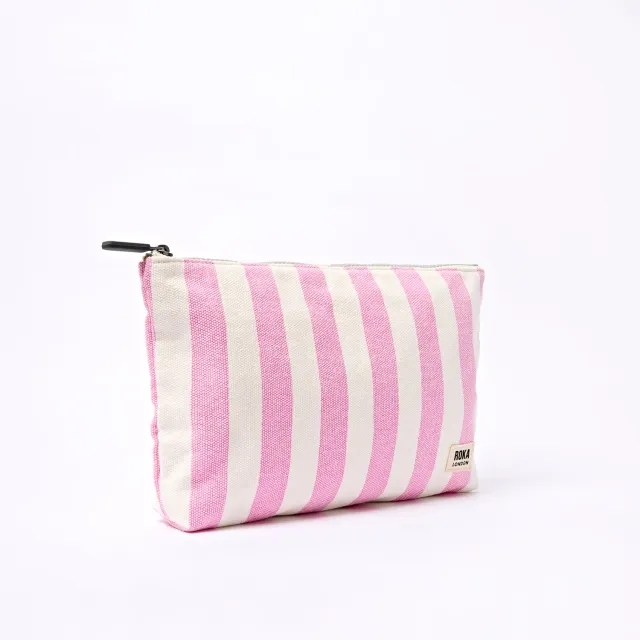 Roka London Maida Vale pouch Sherbet Stripe bomuld