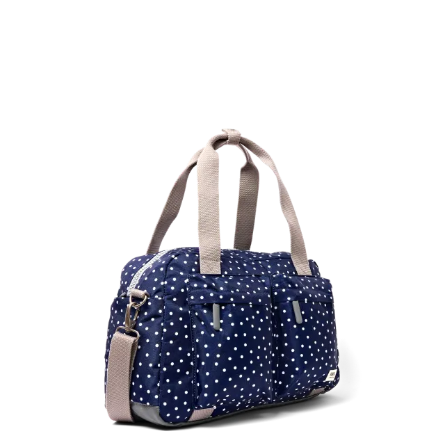 Roka Gatwick duffel Small navy polka dot håndbagage