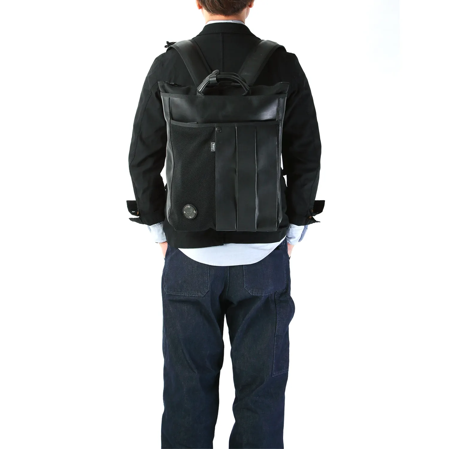 Harvest Label Custom Pelle HP-0203 rygsæk sort læder