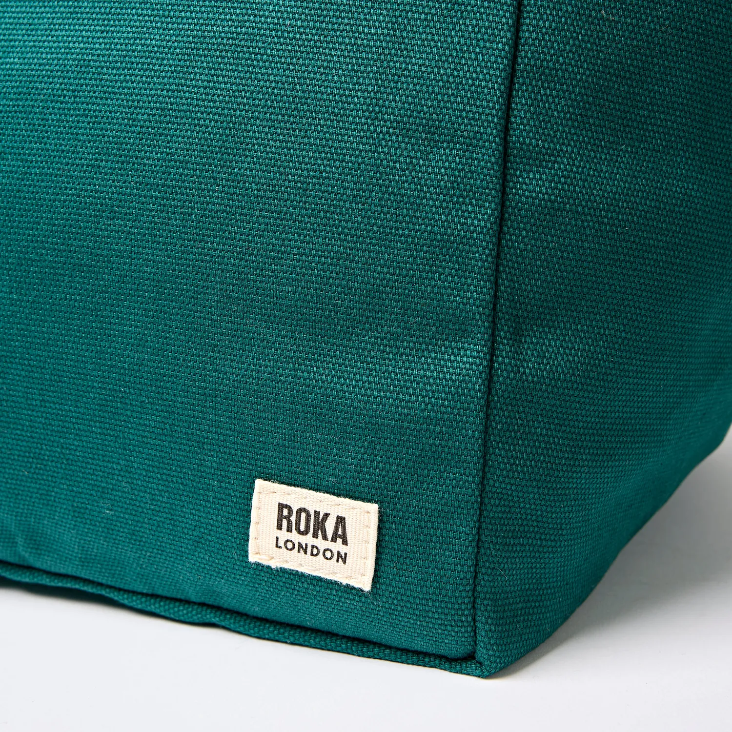 Roka London Marylebone tote large teal bomuld 43 liter