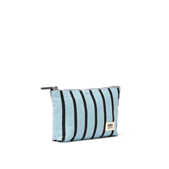 Roka London Maida Vale Blue Stripe pouch Small 1,2 liter