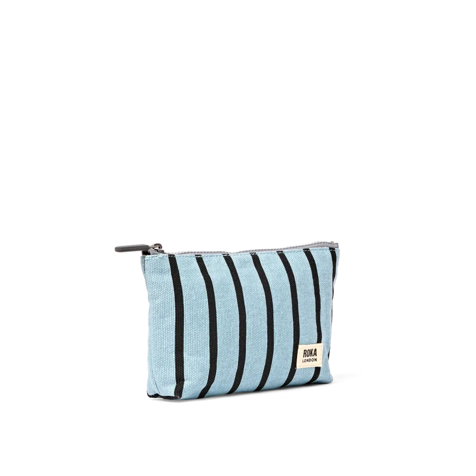 Roka London Maida Vale Blue Stripe pouch Small 1,2 liter
