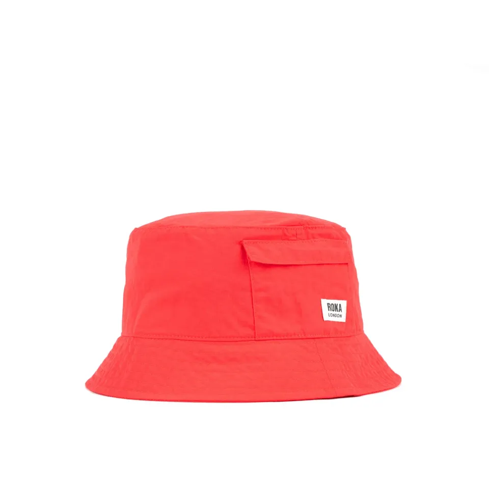 Roka London Bedford Bucket Hat bøllehat Poppy vandtæt