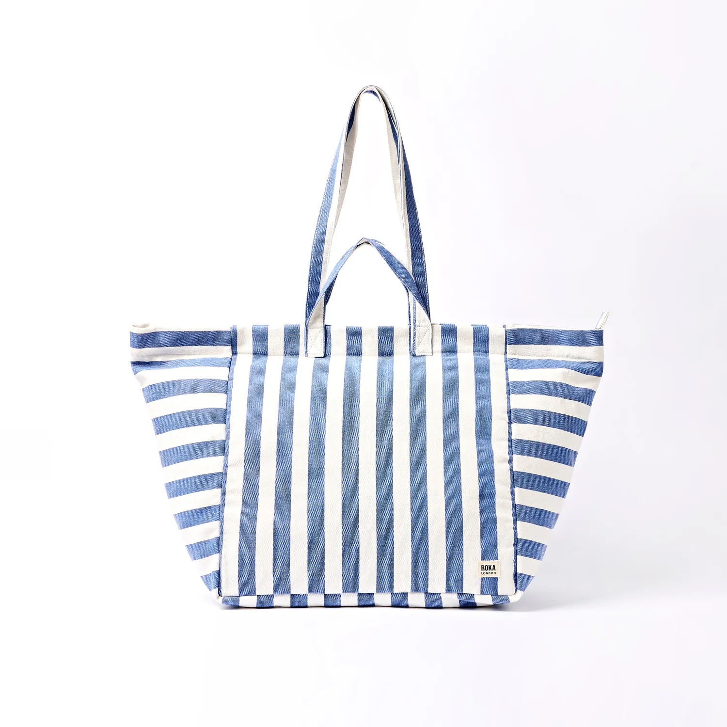 Roka London Marylebone tote Large denimstribet 43 liter