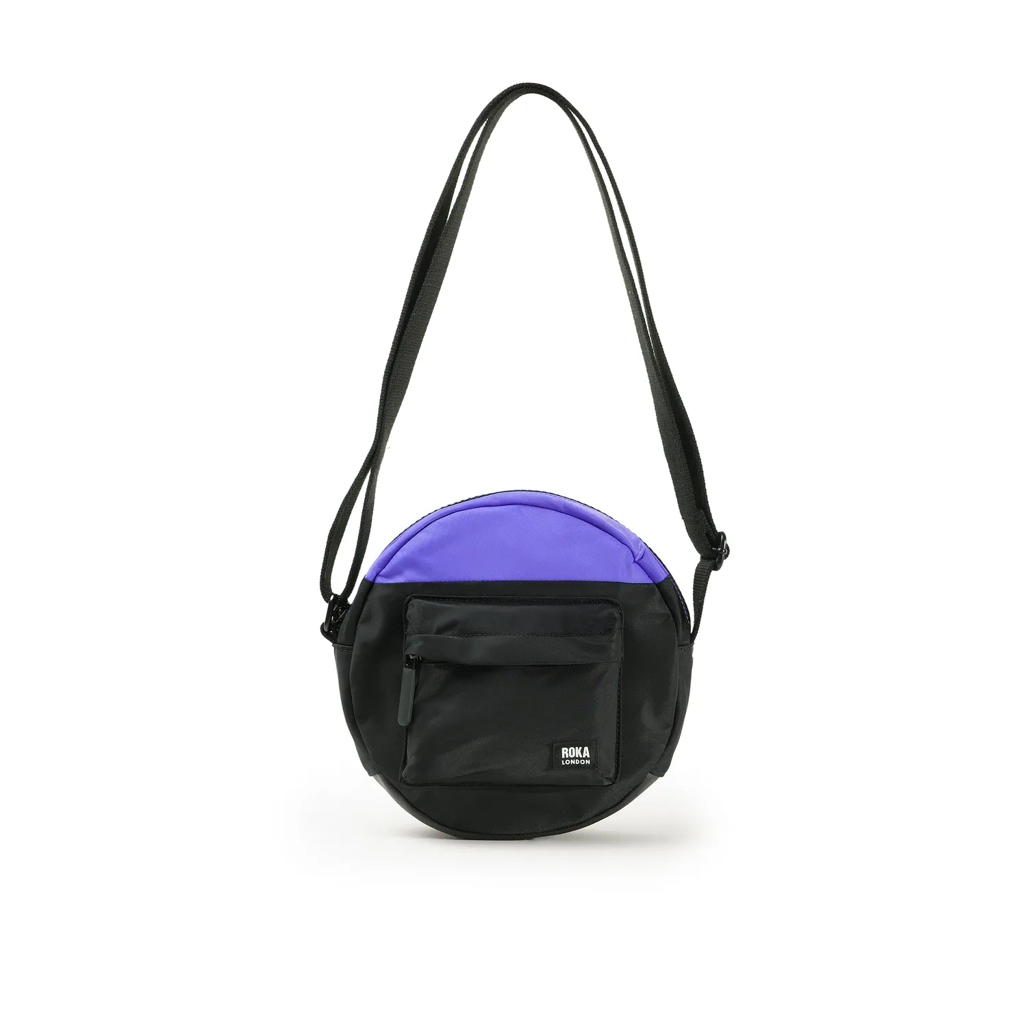 Roka London Paddington B crossbody taske small sort lilla nylon