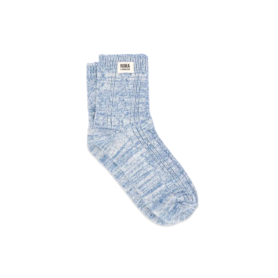 Roka London Wallace strømper airforce 36-42 bomuld