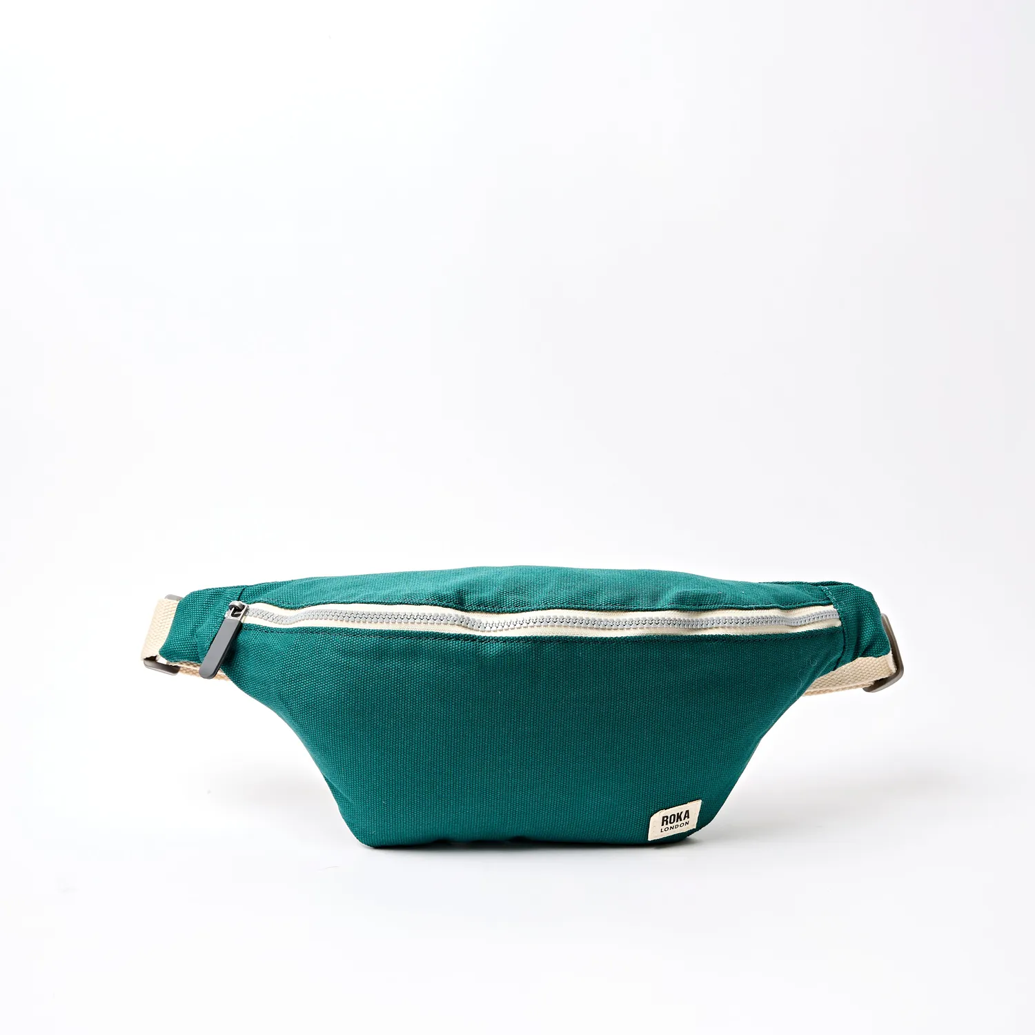 Roka London Mill Hill Small bæltetaske teal vandafvisende