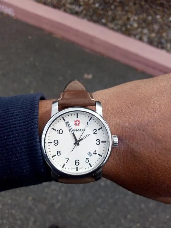 SWISSGEAR Legacy herreur sort læder 100m