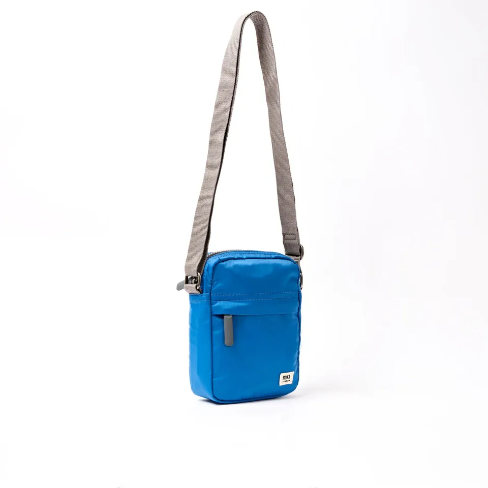 Roka London Bond Pocket crossbody taske malibu blue small canvas