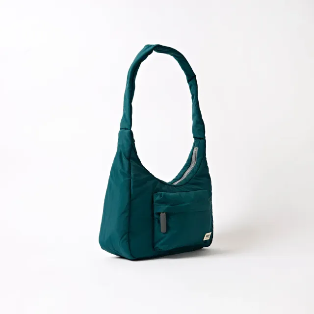 Roka London Belsize håndtaske Teal Small quiltet taslon
