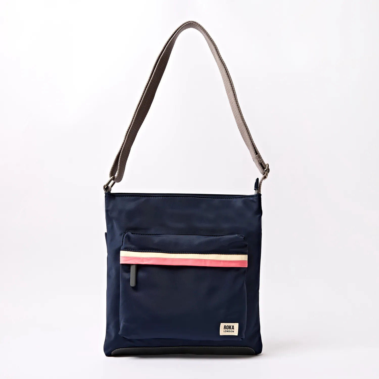 Roka London Kennington crossbody M midnight stripe