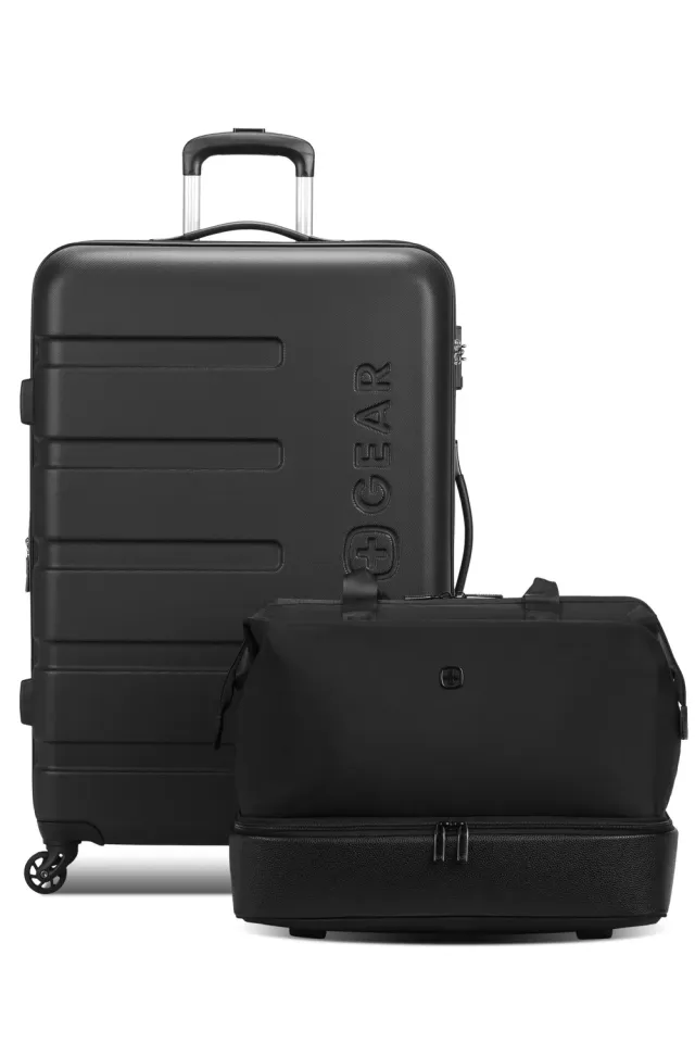 Swissgear Signature kuffert hård + tote sort sæt