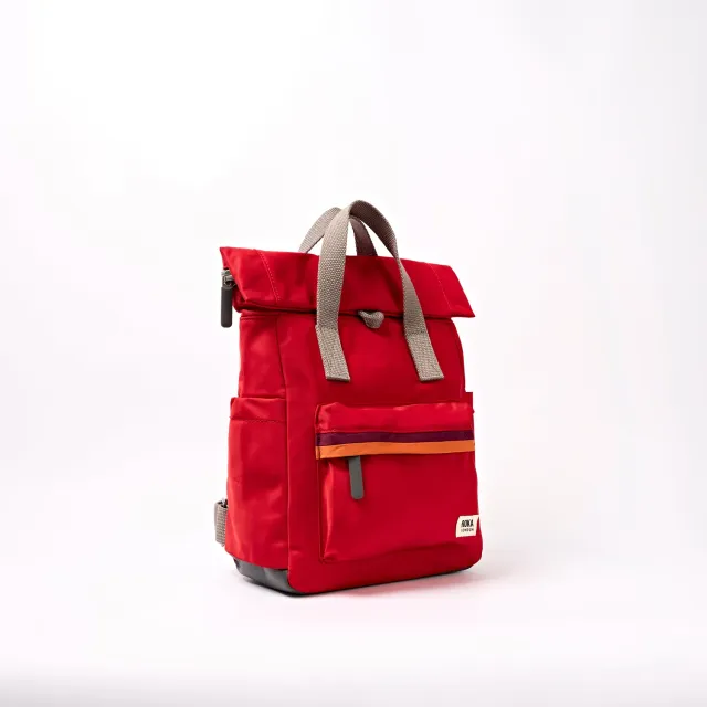 Roka London Canfield rygsæk Small Cranberry Stripe 9,8 liter
