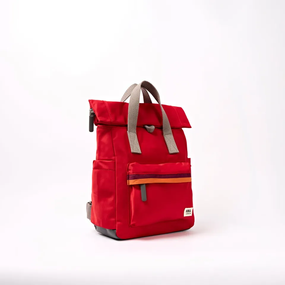 Roka London Canfield rygsæk Small Cranberry Stripe 9,8 liter
