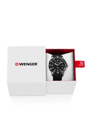 Wenger Seaforce ur sort silikone 200 m