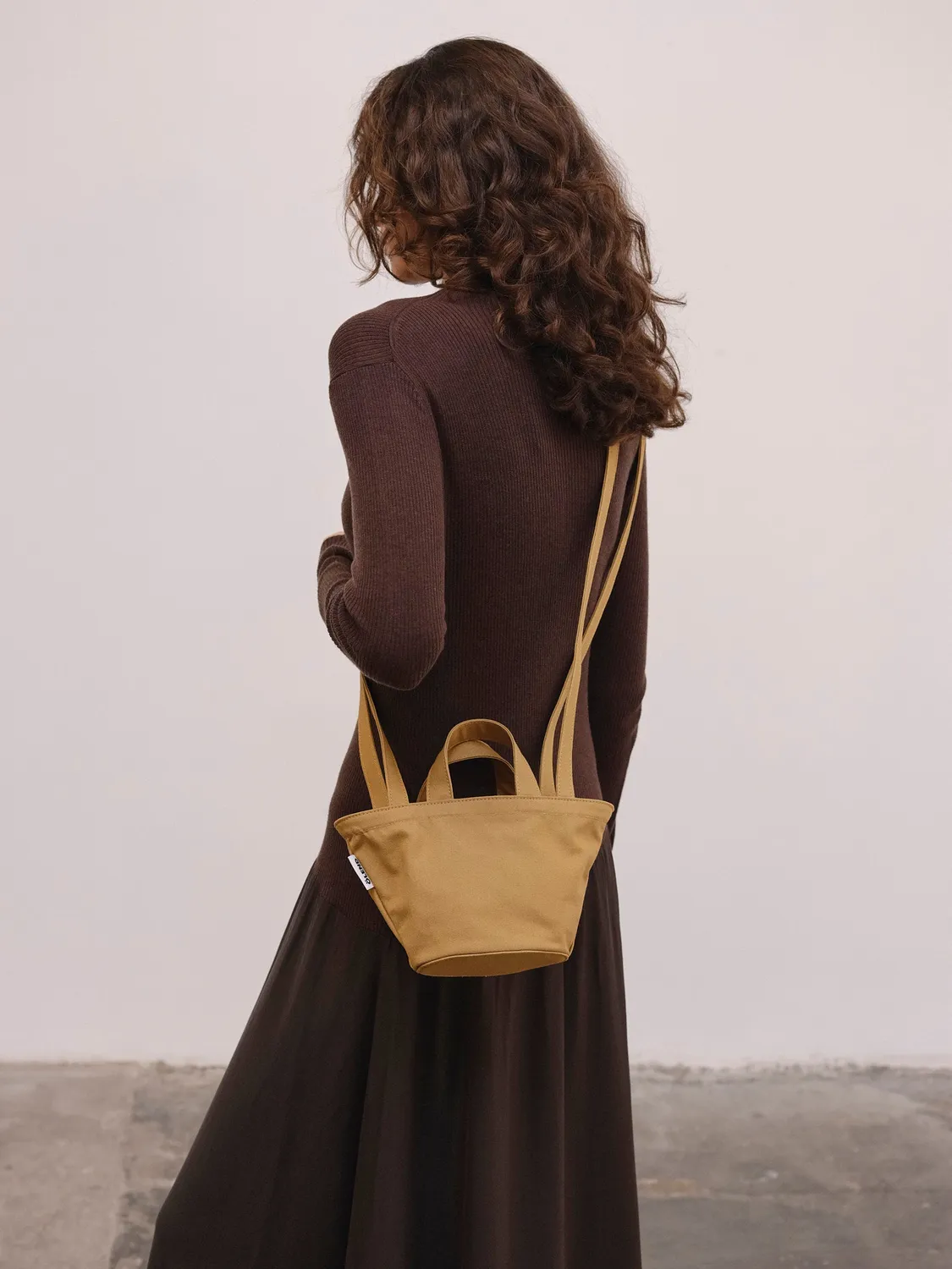 Ölend Mini Basket taske Sennep canvas