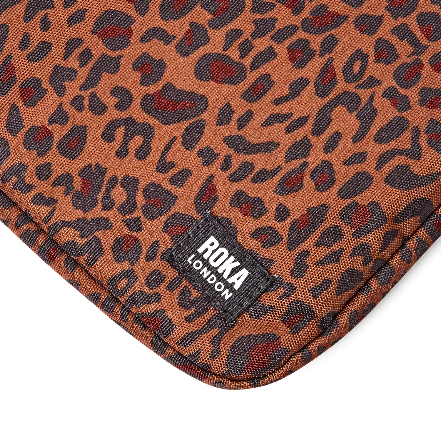 Roka London Brick Lane laptop sleeve 14" mini leopard