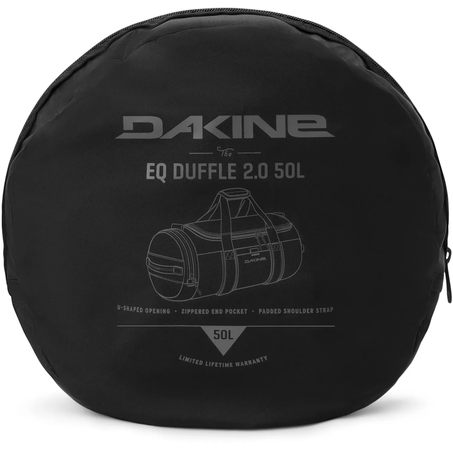 Dakine EQ Duffle 2.0 rejsetaske 50L sort pakbar