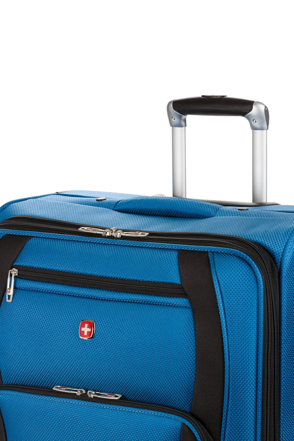 SwissGear 7758 Large Checked Spinner kuffert blå/sort udvidelig