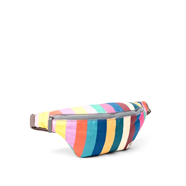 Roka London Mill Hill bæltetaske wide stripe multi lille