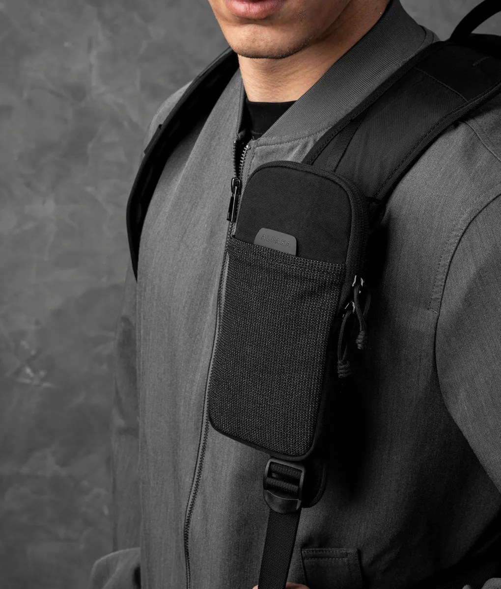 Alpaka Modular Shoulder Pocket Slim skuldertaske sort