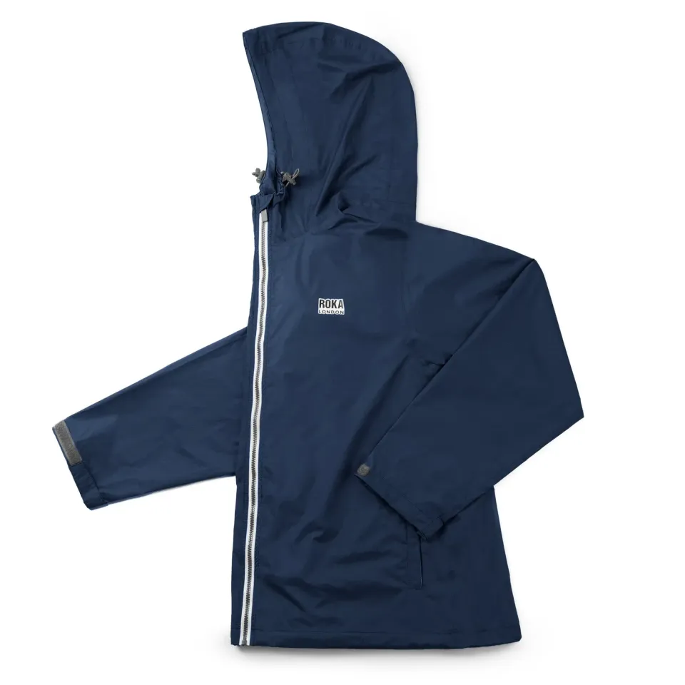 Roka London Holborn regnjakke deep blue vindtæt