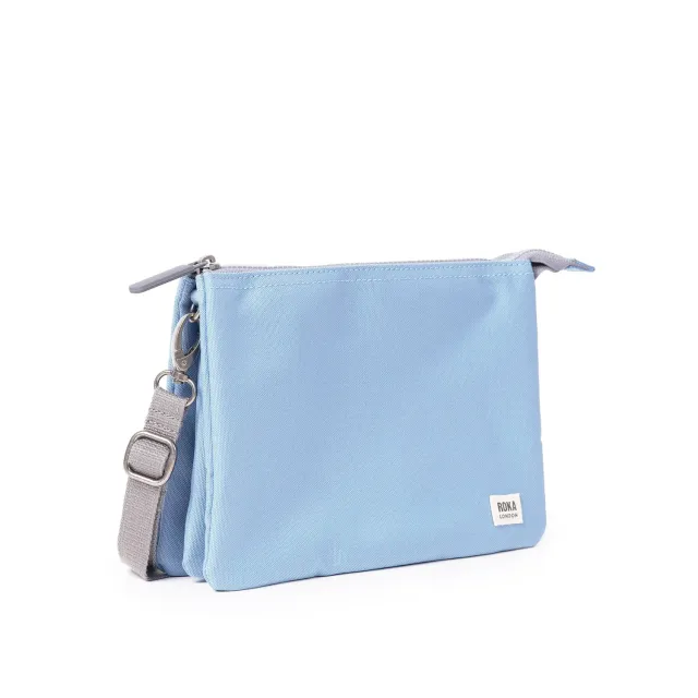 Roka London Carnaby XL crossbody taske Extra Large retro blue