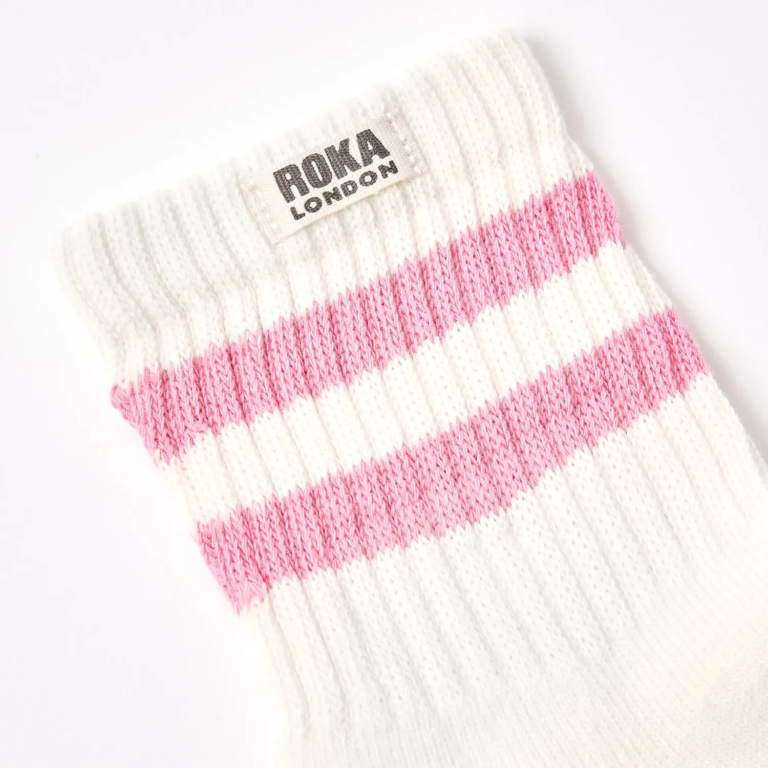 Roka London Windsor strømper 36-42 lyserød bomuld