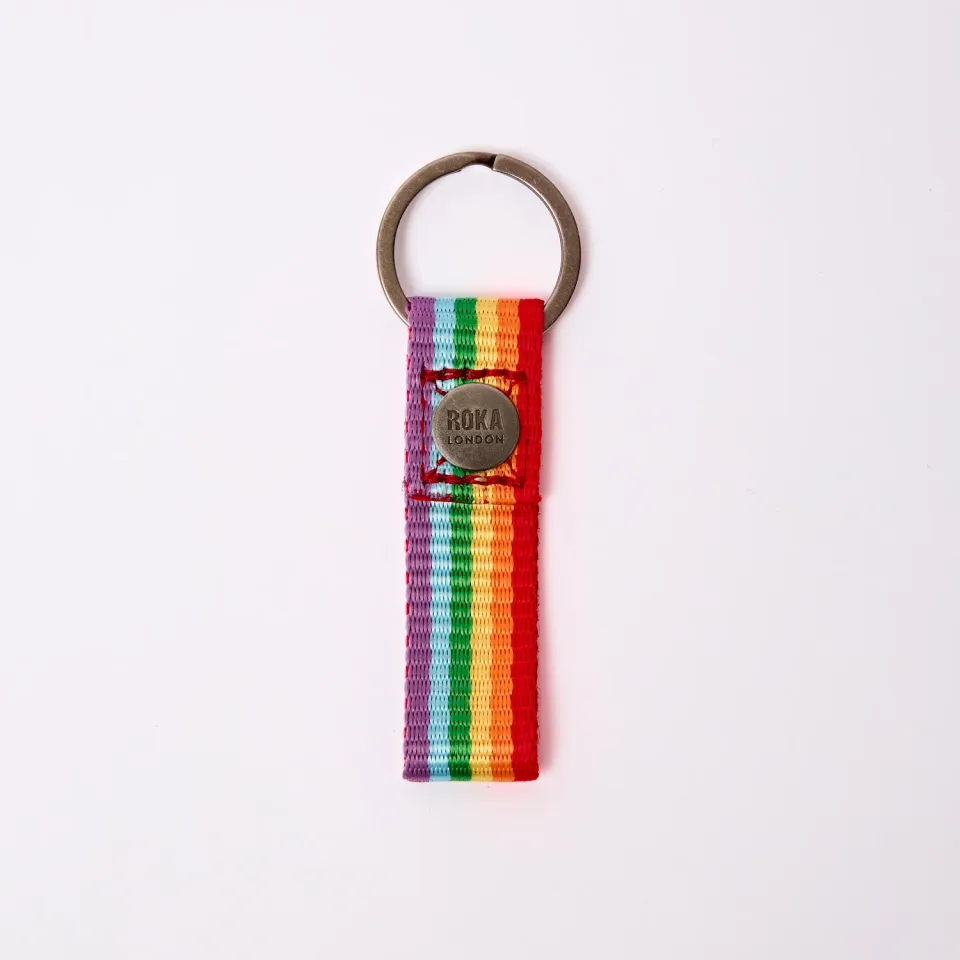 Roka London Portland nøglering Rainbow bomuld