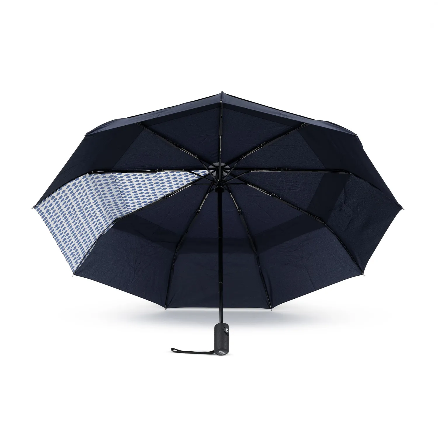 Roka London Waterloo Medium paraply Denim Rain storm