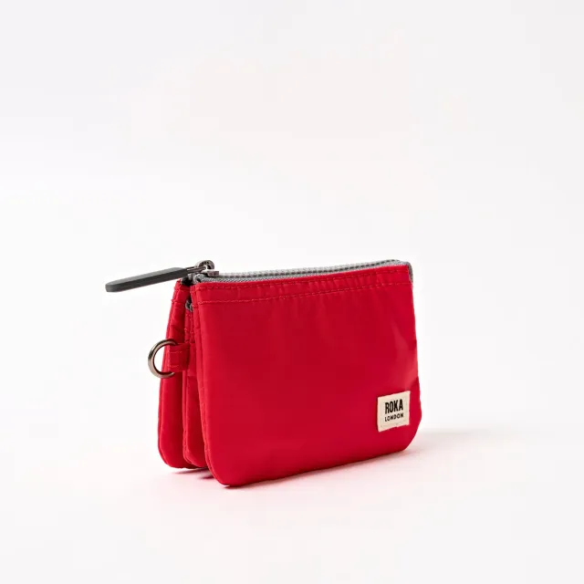 Roka London Carnaby Small pung Scarlet ripstop