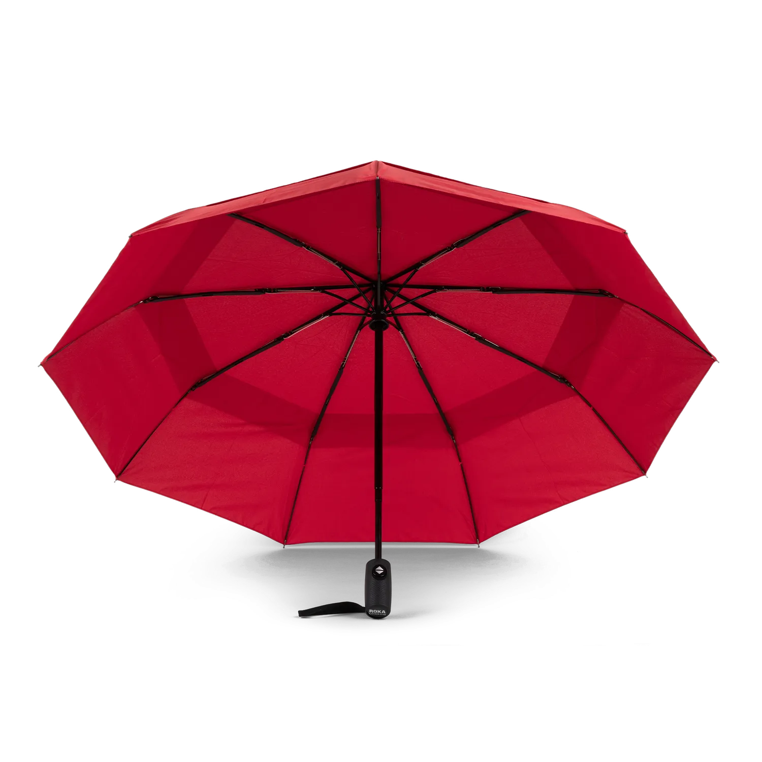 Roka London Waterloo paraply Cranberry stormsikker