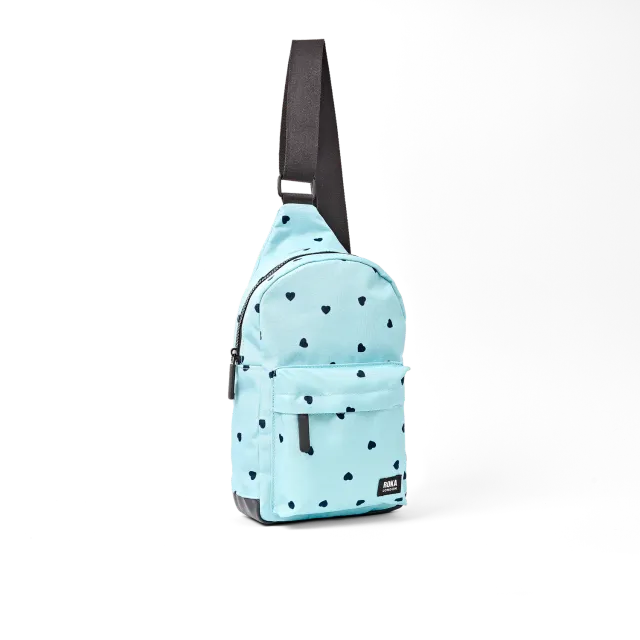 Roka London Willesden sling taske Heart Print Large rummelig