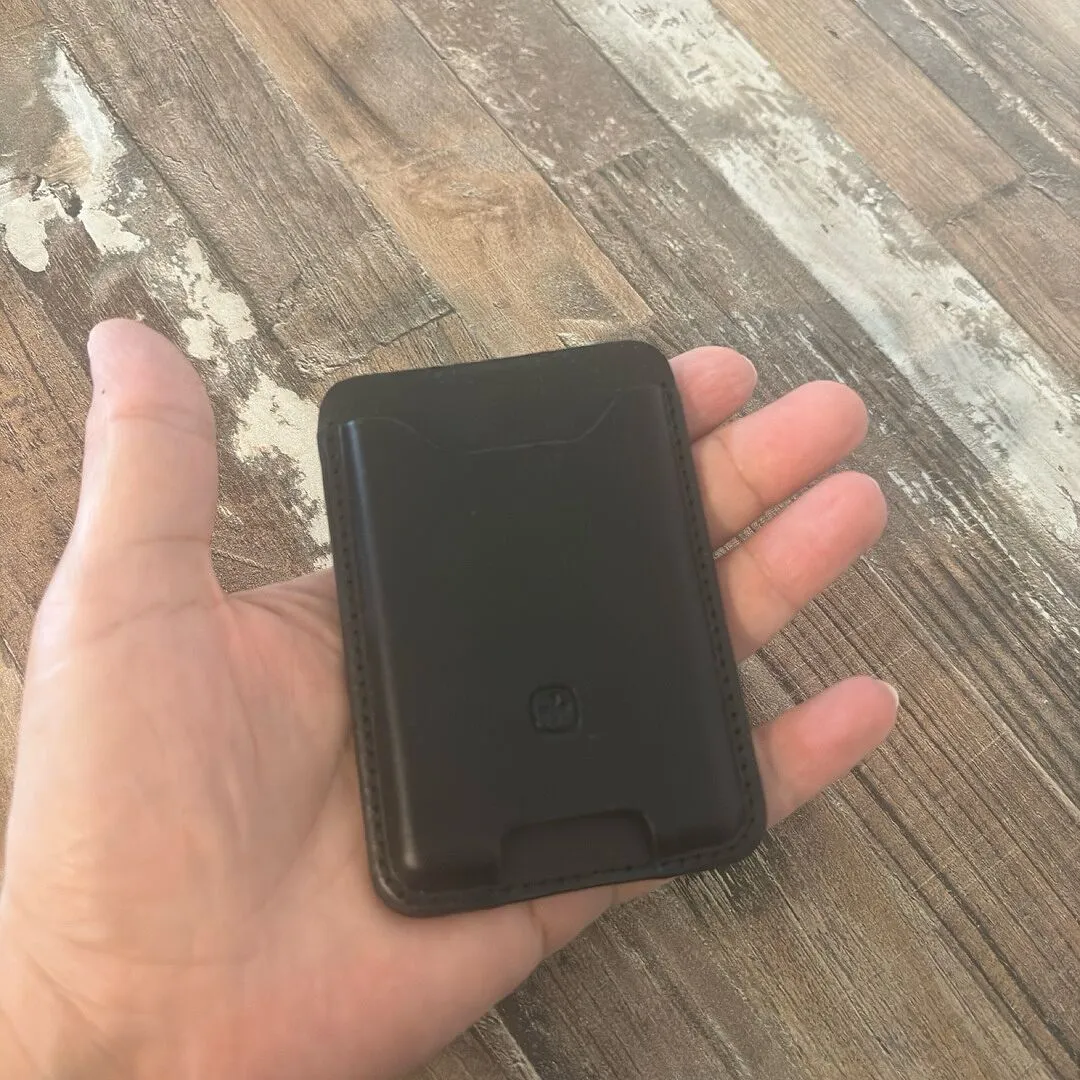 Swissgear Snapp MagSafe kortholder sort læder RFID