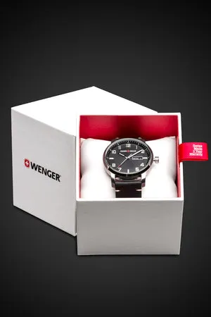 SWISSGEAR Legacy herreur sort læder 100m