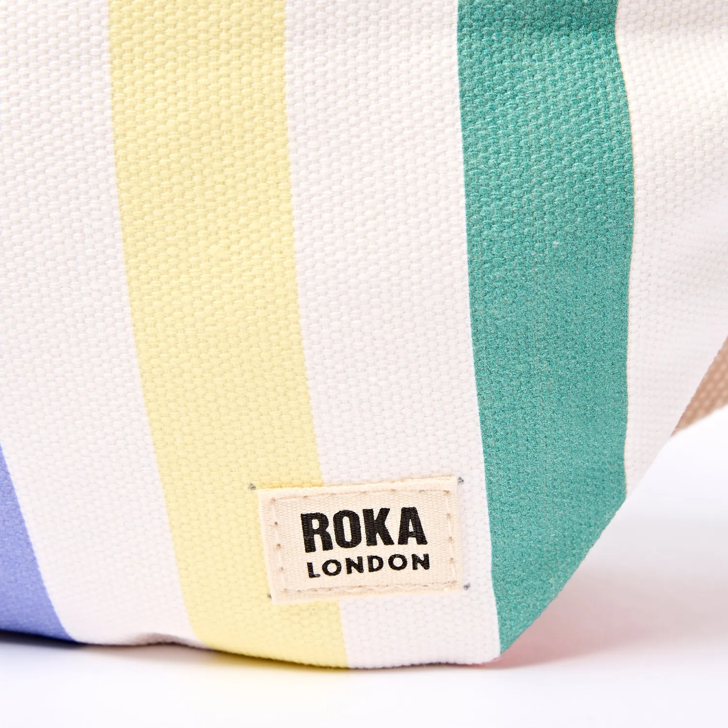 Roka London Mill Hill crossbody taske Pastel Multi Stripe S bomuld