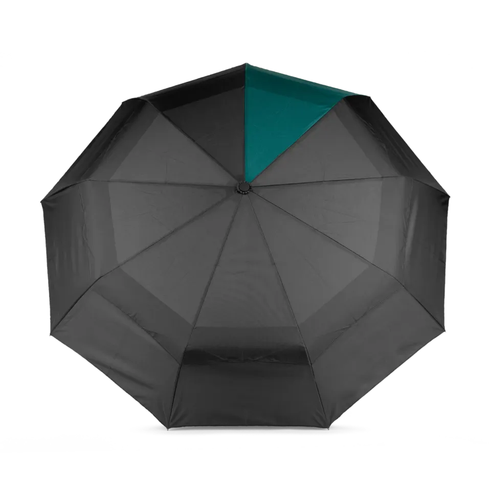 Roka London Waterloo paraply Black Teal Medium kompakt