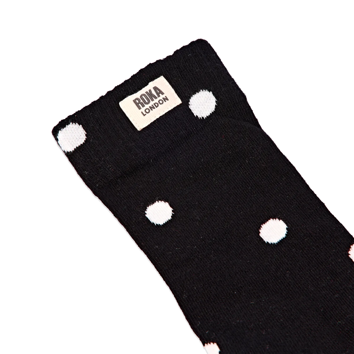 Roka London Wimbledon strømper Black Dot 36-42 økologisk