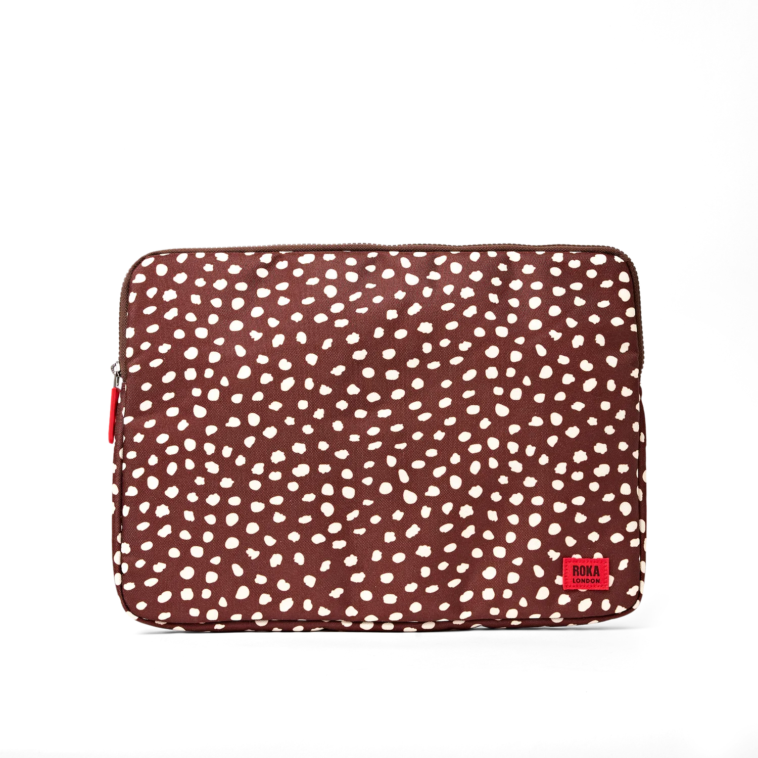 Roka London Brick Lane laptop sleeve 14" brown dot 2,2L