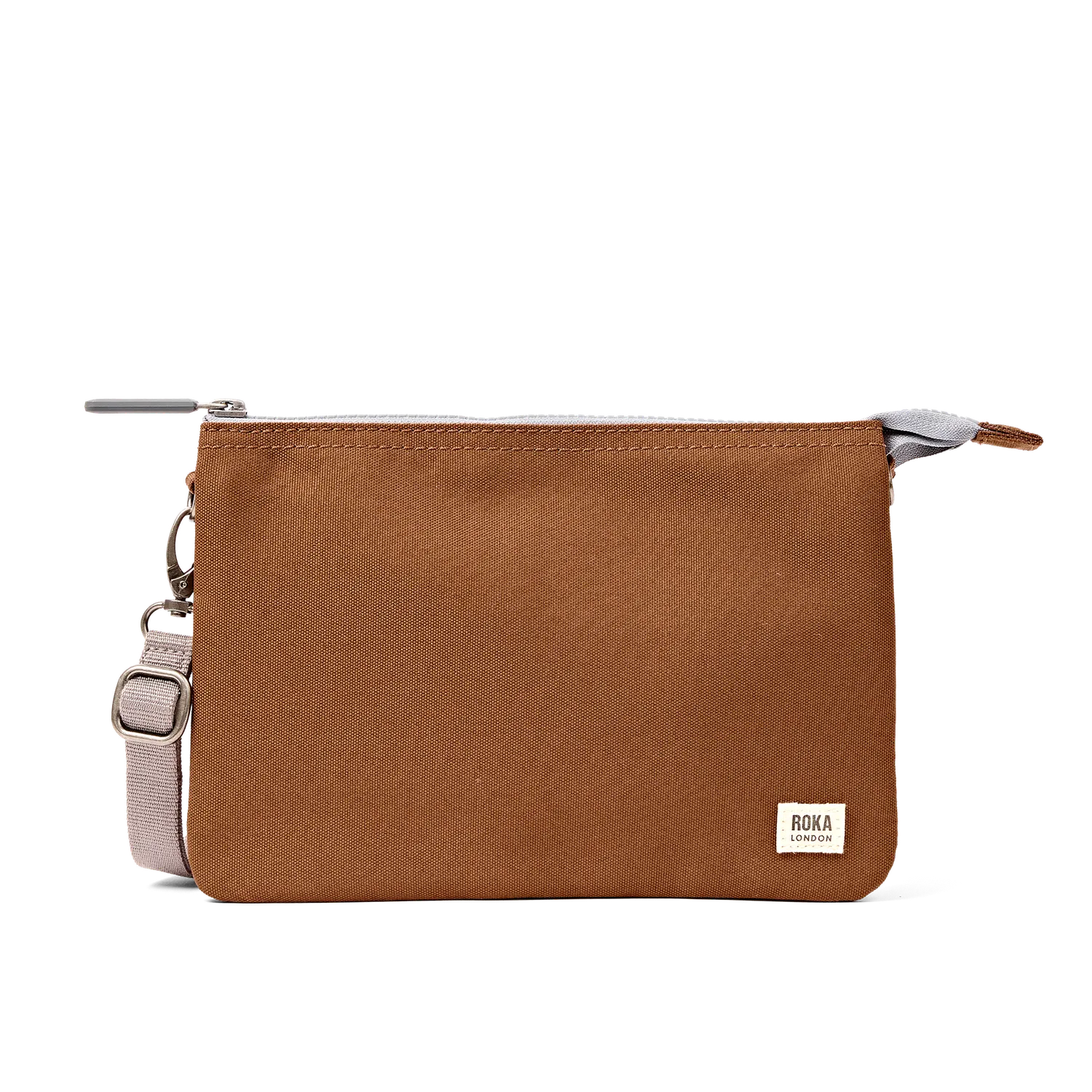 Roka London Carnaby Crossbody taske Cinnamon XL canvas