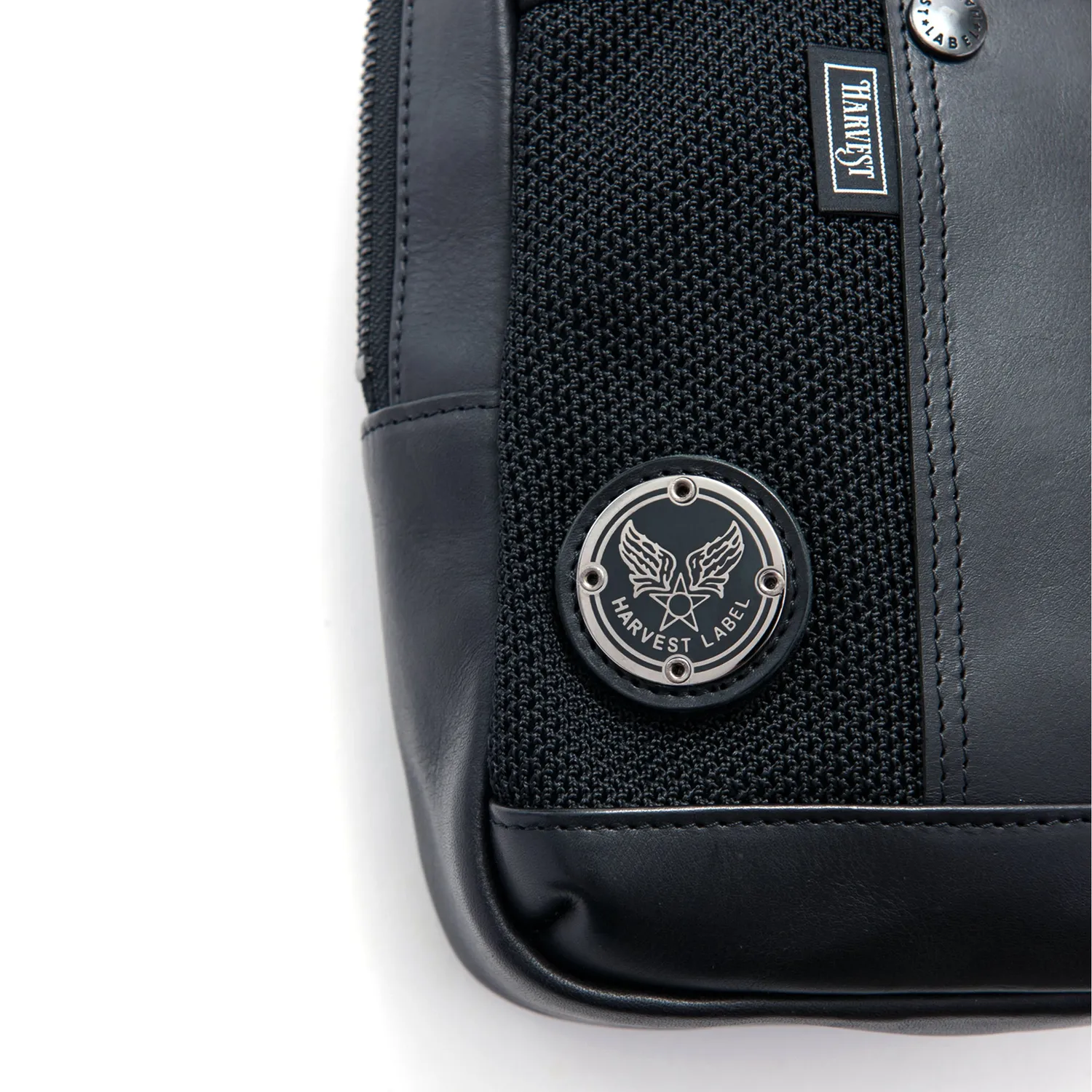 Harvest Label Pelle HP-0202 skuldertaske læder sort