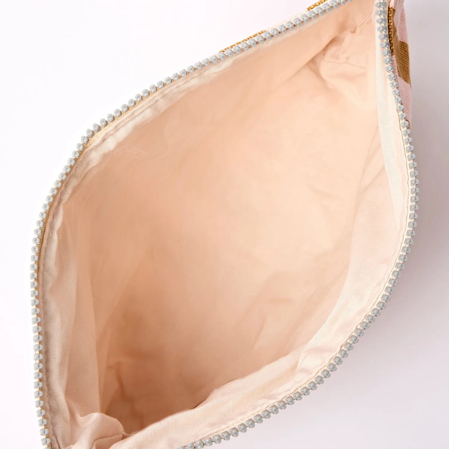 Roka London Maida Vale pouch Rose Gold Stripe bomuld