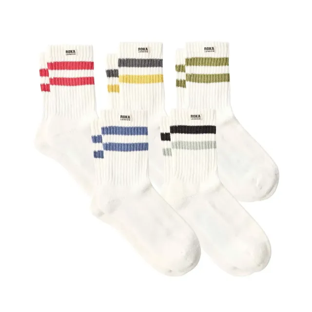 Roka London Windsor Varsity strømper herre 3-pak rød
