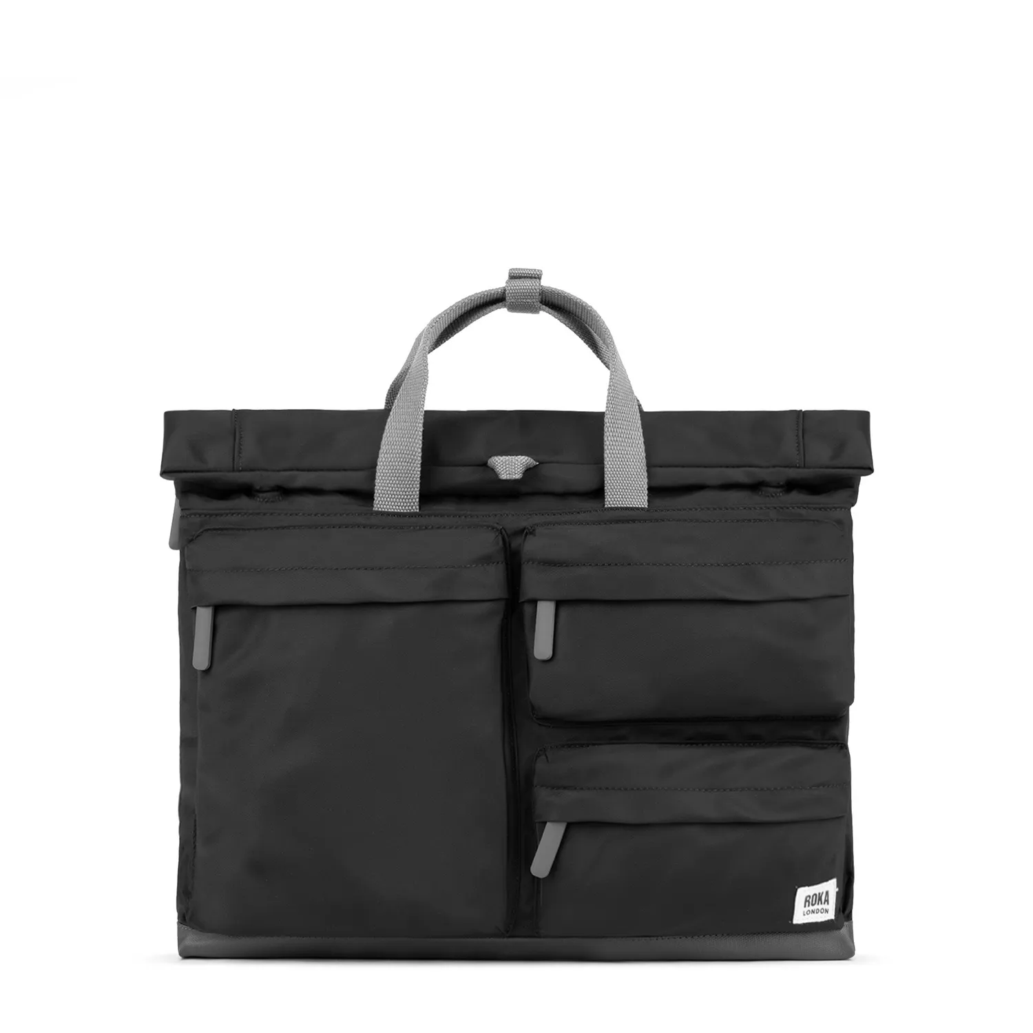 Roka London Blackfriars messenger Black Large med laptoprum