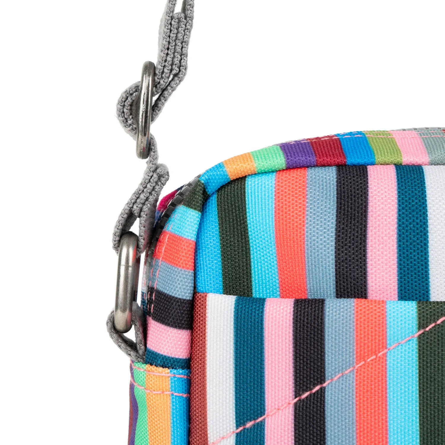 Roka London Bond crossbody taske multi stripe small