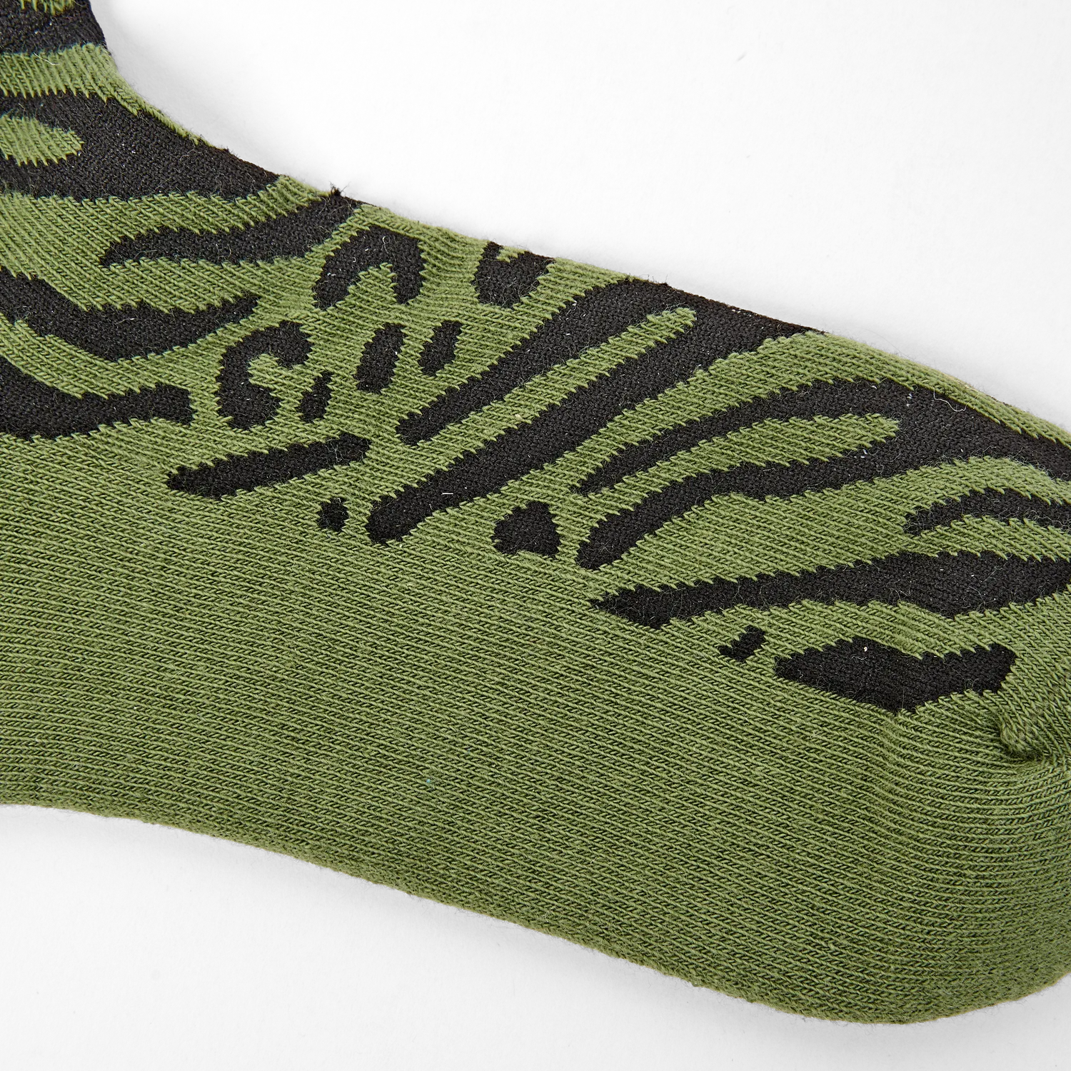 Roka London Wembley ankelsokker Green Animal 36-42 bomuld