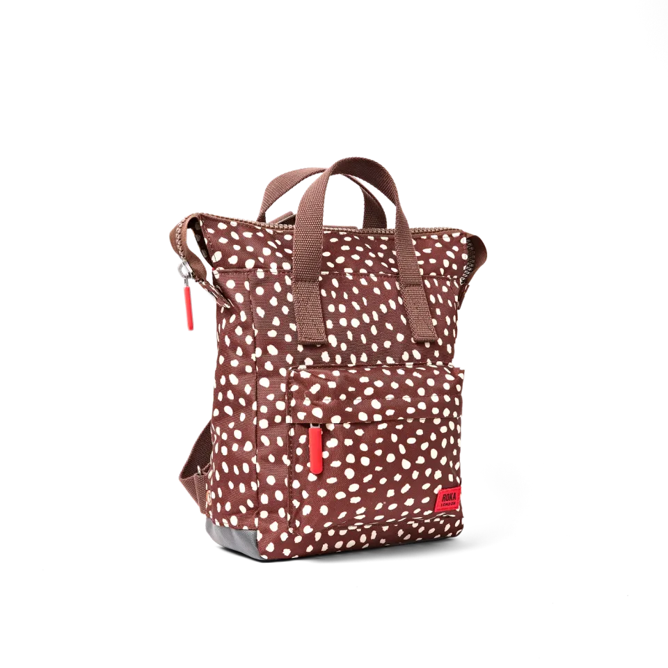 Roka London Bantry rygsæk Small brown dot 7,4 liter
