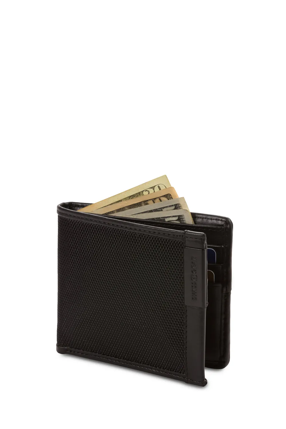 Swissgear Nylon Inlay bifold pung sort nylon læder