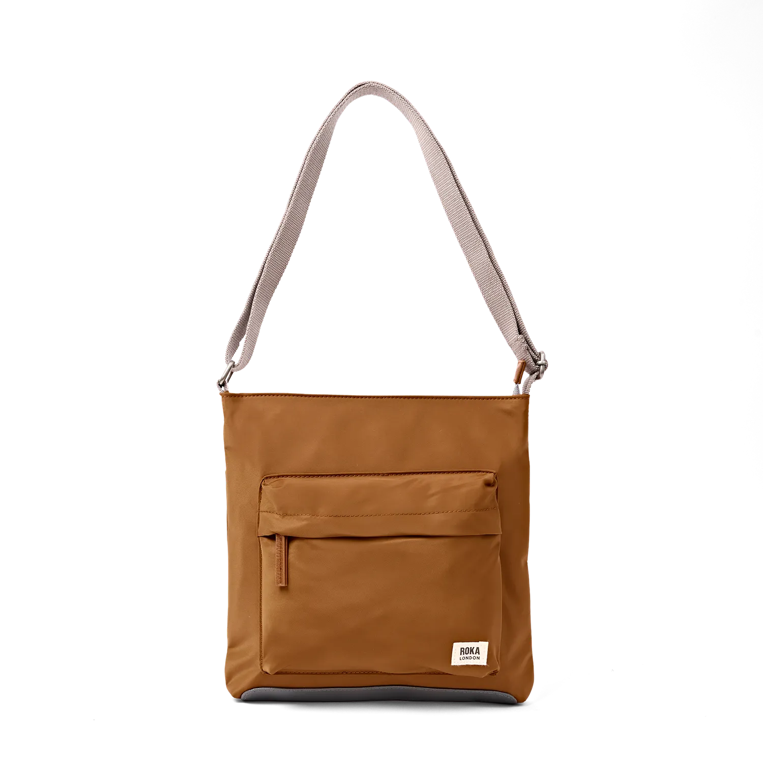 Roka London Kennington crossbody taske Biscuit struktureret