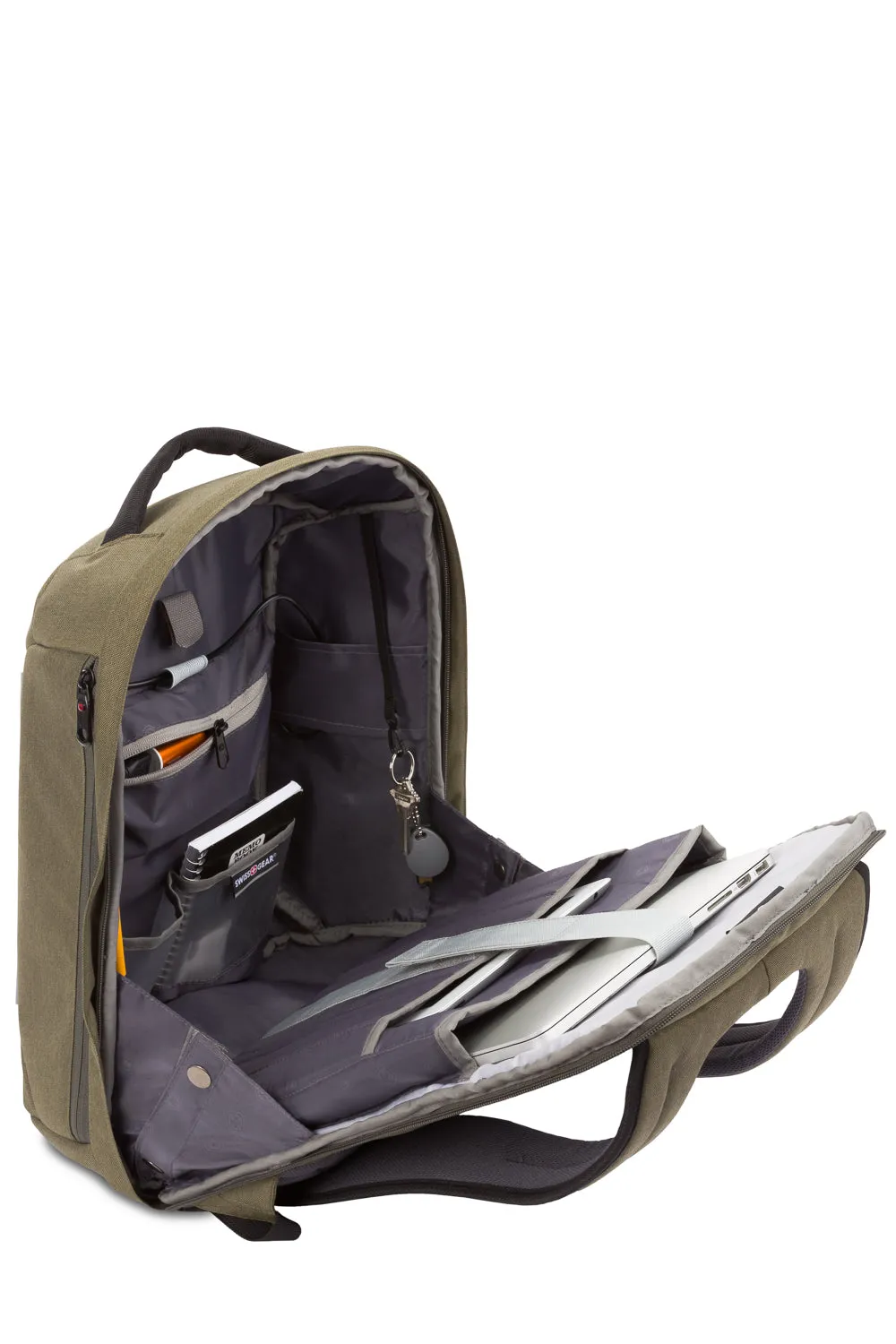 SWISSGEAR 2713 laptoprygsæk olivengrøn 16" tyverisikret